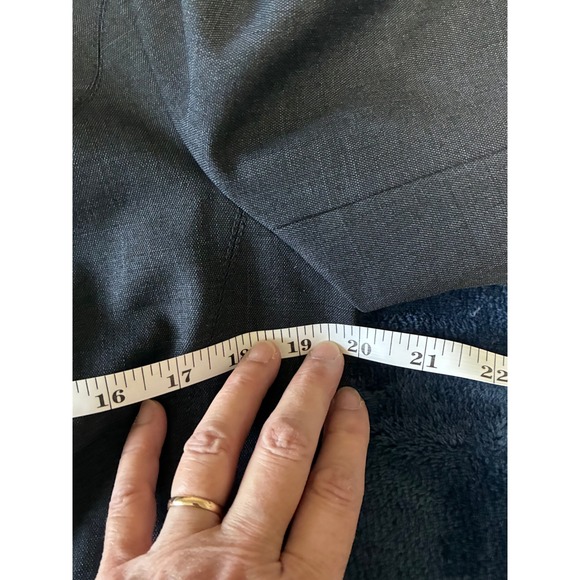 Emily Womens Blazer Jacket Dark Gray One Button Office Career‎ Size 8 - Picture 6 of 10